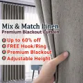 RENEOS Langsir Blackout Eyelet (Ring) Mix & Match Langsir Sliding Door / Langsir Tingkap Murah / Blackout Curtain 300cm. 