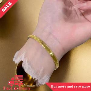 [COD]Flash Delivery Cats Eye Bracelet With Wavy Pattern For Woman Luxury Bangle Party Banquet Jewelry Gift