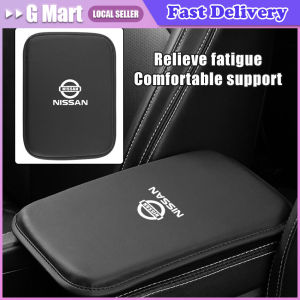 Leather Car Armrest Box Pad Car Center Console Arm Rest Protector Cover with Storage Pocket for Nissan