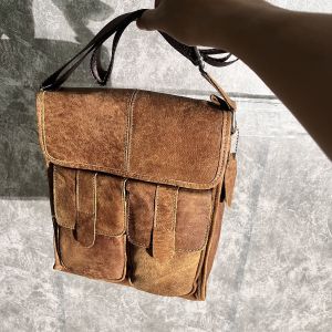 Túi đeo chéo Nam da bò thật cho văn phòng - B016A