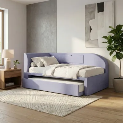 Verelle Corner Day Bed with Pull-Out Trundle & Storage Pocket