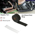 5M Auto Exhaust Pipe Wrap Heat Insulation Tapethermal wrap for motorcycle exhaust pipe elbows. 