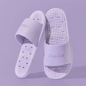 Non-Slip Bathroom Slippers For Bathing Hotel Drainage Hollow Design Home Silent Slippers For Women Summer Quick-Dry Sandals