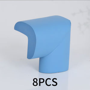 8 Buah Pelindung Sudut Siku Biru Untuk Meja Kursi Tangga Sudut Anti-tabrakan Bumper Bayi Pelindung Tepi Busa EVA Tebal Keselamatan Anak