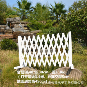 LZD  Outdoor Carbonized Antiseptic Wood Fence   Garden Retractable Wooden Fence Climbing Frame Wedding Traction Shooting Props Background