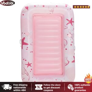[VTO] PVC Inflatable Tanning Water Lounge Chair Dual-Use Pool Float Mattress Thicken Large Folding Float Row for Beaches Lakes Water Sports