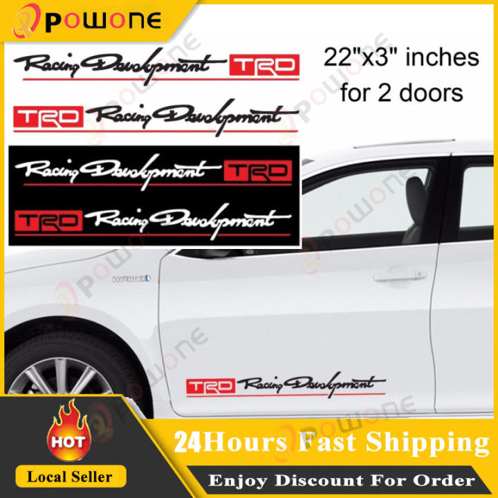 Ta Racing Sticker Powone 2pcs TRD Racing Development Car Sticker Waterproof for toyo ta ...