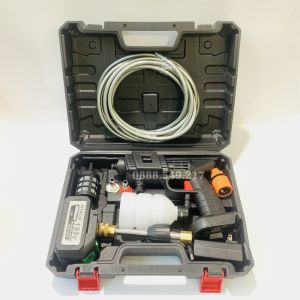 máy rửa xe cầm tay - Máy Rửa Xe Thông Minh Dùng Pin Siêu Khỏe Công Nghê Mới - Máy Xịt Rửa Tăng Áp Hàng Chuẩn Động Cơ Lõi Đồng Siêu Bền