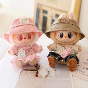 MLS Knitted Skirt  Doll Clothes Camera and Shoes Dress Up Doll Outfit Set Plush Dolls Fishermans Hat Doll JK Pleated Skirt Dolls Accessories