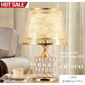 Modern Crystal Modern Table Lamp Led Lighting Bedroom Bedside Lamp Round Desk Light Gift Gold Lighting Wedding Best Gifts