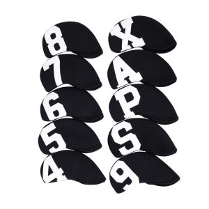 LIUJIR 4-9PSA X Sports With Number Design Iron Wedge Protector Protective Cover Training Equipment Protector Case Golf Head Cover Golf Iron Covers Set Golf Iron Headcover
