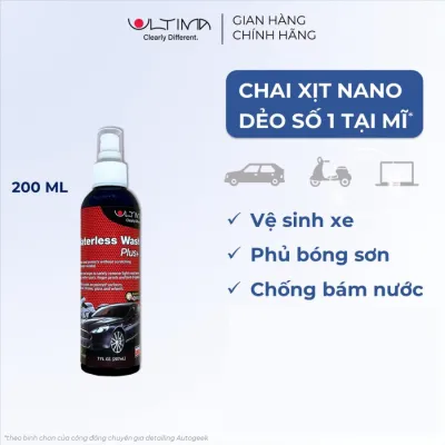 Xịt vệ sinh kính sơn xe ULTIMA công nghệ phủ nano dẻo rửa xe không cần nước giúp xe sáng bóng tiết kiệm thời gian vệ sinh