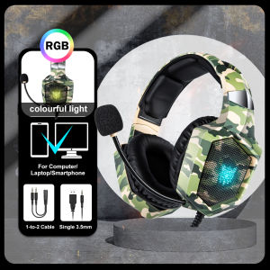 ONIKUMA K8 Gaming Headset /Onikuma Headset With Mic RGB Virtual Surround Channel Gaming Headphone For PC/Mobile/NoteBook/PS4/XBOX/switch onikuma k8