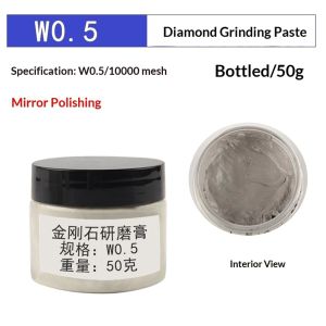 MAKERVY 1Pcs 50G Diamond Paste Compound Mirror Finish Fast Polishing Lapping Polishing Paste Durable Metal Buffing Abrasive for Glass Jade Ceramic Watch
