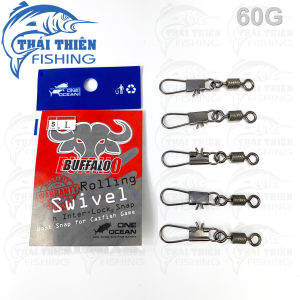 Khóa Ma Ní Câu Cá Buffalo Rolling Swivel Vỉ 5 Cái Chuyên Tra
