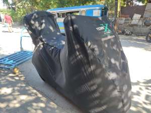 MOTOR COVER FOR YAMAHA VEGA FORCE I CORE X Motorcycle Cover By Immortal Motobag with Sticker