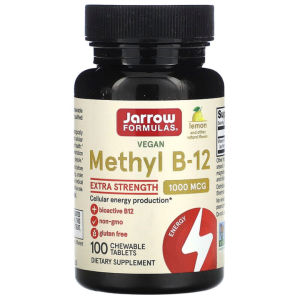 Methyl B-12 Methylcobalamin Chewable Lozenges Lemon Flavor 1000 mcg Active Vitamin B12 Energy Support Dietary Supplement 100 Lozenges