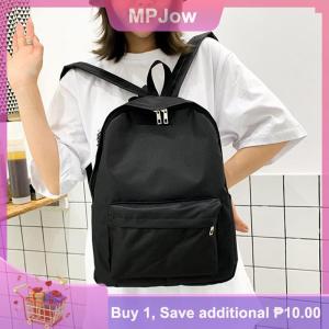 【MPJow】 Korean Fashion Solid Backpack Student Schoolbag Women Men Large Capacity Travel Bag Fashion Backpack