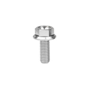 Wanyifa Titanium Bolt M8 Hex Screw Flange Head DIN 6921 Titanium Alloy Fasteners 20 25 30 35 40 45 50 55mm for Bikes Parts Motorcycle Accessories