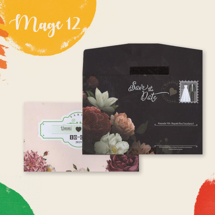 Blangko Undangan Nikah dengan Amplop dan Foil 100 Pcs Mage 12 Bisa
