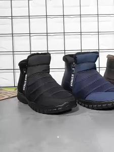 Winter Shoes Mens Sneakers Warm Cotton Zipper Snow Ankle Boots Autumn Casual Shoes Waterproof Snow Boots Free Shipping Shoe2026