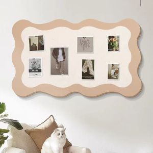 Felt Board Wall Sticker Photo Self-adhesive Non-punching Background Wall Display Board Bedroom Ins Message Board Living Room Decorative Wallpaper Sticker