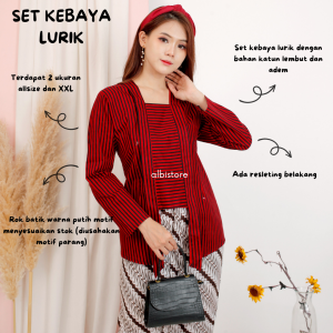 KEBAYA LURIK DEWASA PEREMPUAN KEBAYA TRADISIONAL BAJU SET KEBAYA