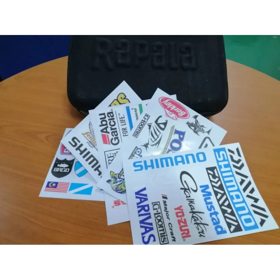 ✸50pcs Fishing Brand Sticker - PVC water proof, scratch proof, Good Quality Sticker  Decal Daiwa Shimano Rapala Abu Garcia☼