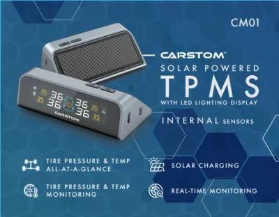Steelmate TP-S11/MT11/CM01/CM01E Made By Steelmate Solar Powered External or Internal Tire Pressure Monitoring System TPMS LED lighting display warning sensors
