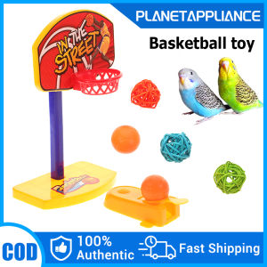 1 Set Parrot toys Bird basketball toy with 5pcs training ball for cockatiel lovebirds accessories