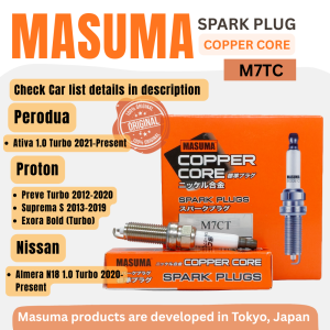 Masuma Copper Core Spark Plug M7TC for Perodua Ativa 1.0 Turbo 2021-Present Proton Preve Turbo 2012-2020 Suprema S 2013-2019 Exora Bold (Turbo) Nissan Almera N18 1.0 Turbo 2020-Present.