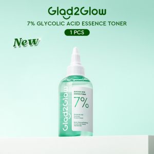 [New]Glad2Glow 7% Glycolic Acid Toner 3-in-1 Smooths Texture Clears Pores Brighten Dull Skin Hydrate