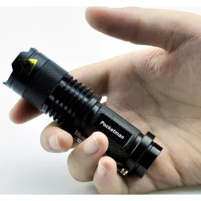 Senter Mini Police Pocketman Senter Kecil LED 2000 Lumens Anti Air