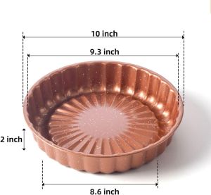 Round Cake Pan Cake Mold Non-Stick Baking Tray Cupcake Tray Baking Tin DIY Cake Pan Pastry Mould with Flower Shape Dessert Stand Food Holder Cookie Mold for Wedding Birthday Party Baking