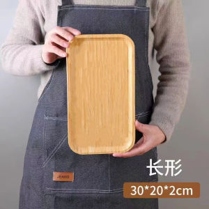 Japanese oval beech small wooden saucer beech tray in same coffee milk snack tray one person food log storage dish afternoon 木质托盘