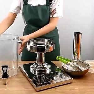 8L Classy Luxe Stainless Steel Juice Dispenser with Ice Chamber Beverage Drink Dispenser with Faucet & Stand 16L juice dispenser for Party Catering Cold Drinks