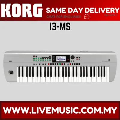 Korg i3 61 Key Workstation Keyboard - Matte Black/Silver (i-3)