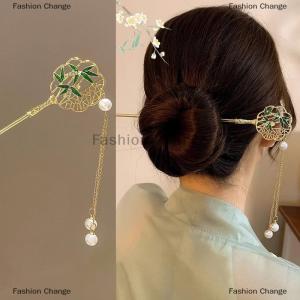 [COD] Fashion Change Vintage Chinese Flower Fringe Hair Sticks Fashionable Female Metal Hairpin Hair Stick Hairwear Hair Ornament Jewelry Accessories