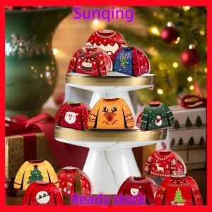 SQ Stationery [Flash Sale] 24Pcs Giáng Sinh Sáng Tạo Áo Len Kẹo Biscuit Hộp Kỳ Nghỉ Hộp Quà Tặng Kẹo Hạnh Phúc Pastry Hộp Quà Tặng Giáng Sinh Túi