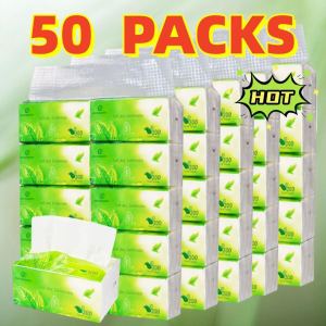 Mummybaby 50 pack mixed tissue 4 ply sheets organic facial tissue Tissues Toilet Paper Clean and Healthy Facial Tissue Stockpiling Must-have items#ct011-5