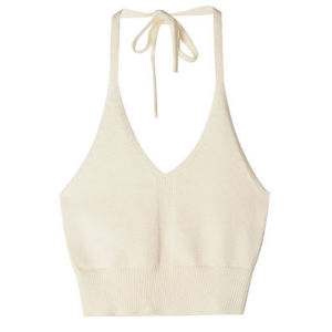 SIS Women Camisole Suspender Vest Summer Hanging Neck Sleeveless Crop Top Exposed Navel COD