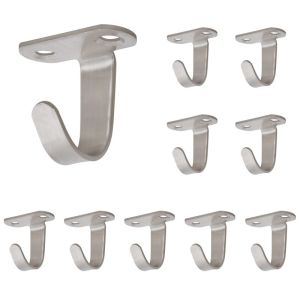 Isi 5 Gantungan Stainless Baju Dinding Tembok Kapstok Mini Hook Mandi With Sekrup