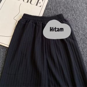 Celana Kulot Knit Pants Highwaist Loose Premium