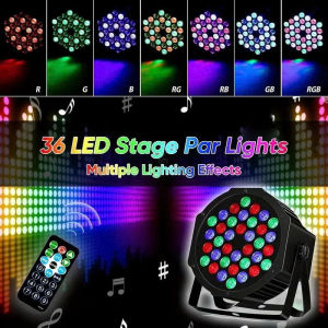 Osiden 36-LED Full Color Par Light - Đèn chiếu sân khấu Đèn quảng cáo Đèn nhấp nháy thanh cho vũ trường biểu diễn đám cưới và sự kiện
