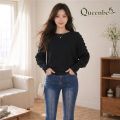 Áo len nữ cánh dơi cổ tròn GLA279 Queenbe. 