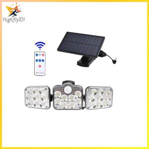 【HOSPORT】Motion Sensor Outdoor Lights 138 LED 800LM IP65 Waterproof 3 Heads Flood Light 270 Degree Wide Angle for Backyard Yard