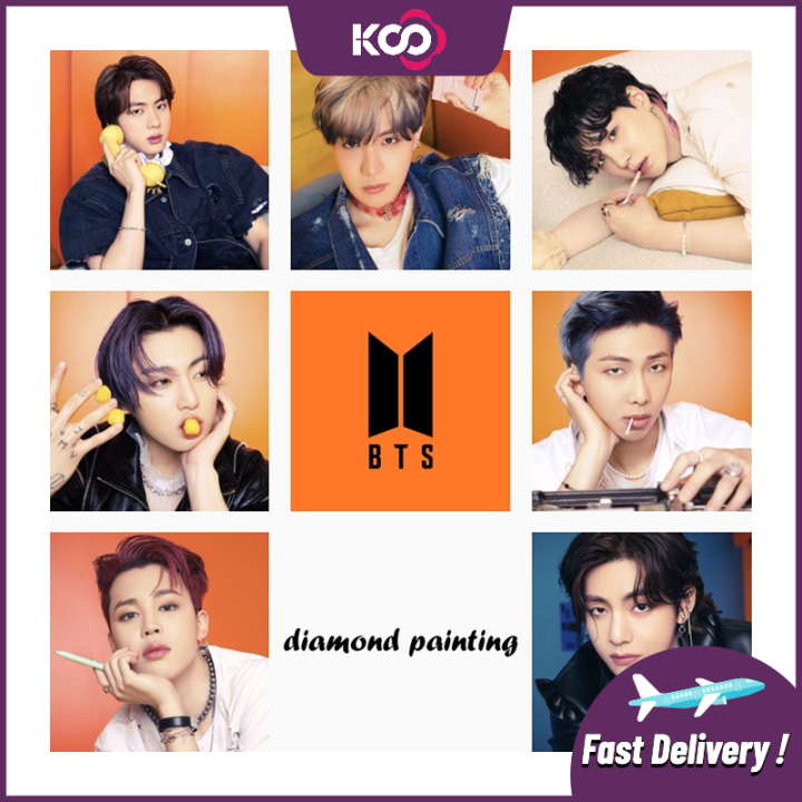 【KS】Poster Peripheral BTS Diamond Painting DIY Character Photo Full ...