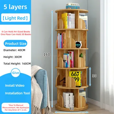 🌟SG STOCK🌟Rotating bookshelf childrens picture book rack simple floor storage bookshelf