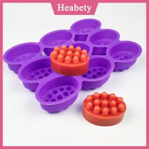 Heabety 3D Silicone xà phòng khuôn massage hình dạng khuôn cho massage trị liệu xà phòng làm công cụ hình bầu dục Spa xà phòng khuôn thủ công phụ kiện