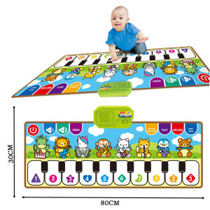 Musical Toys Baby Playmat Make Play Music Easy Electronic Piano Mat Animal Instrument Touch Play Blanket Funny Birthday Gifts for Kids
